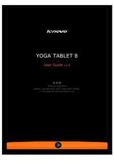 Lenovo Yoga Tablet 8 manual. Tablet Instructions.